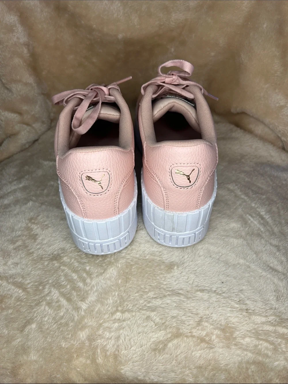 Puma Platform Sneakers in Blush Pink with White Sole